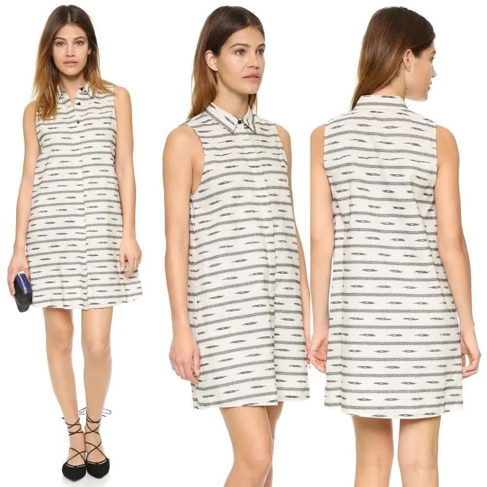 Alice & Olivia Isabelle Shirt linen Dress small
